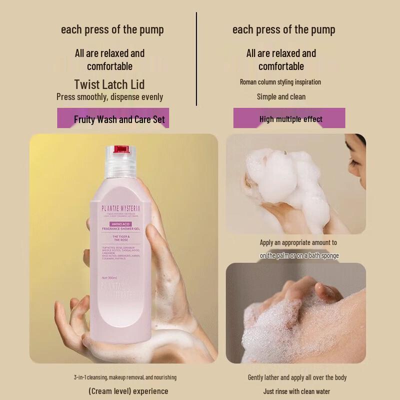 Xunweiji Floral-Fruity Cherry Scented Amino Acid Shower Gel