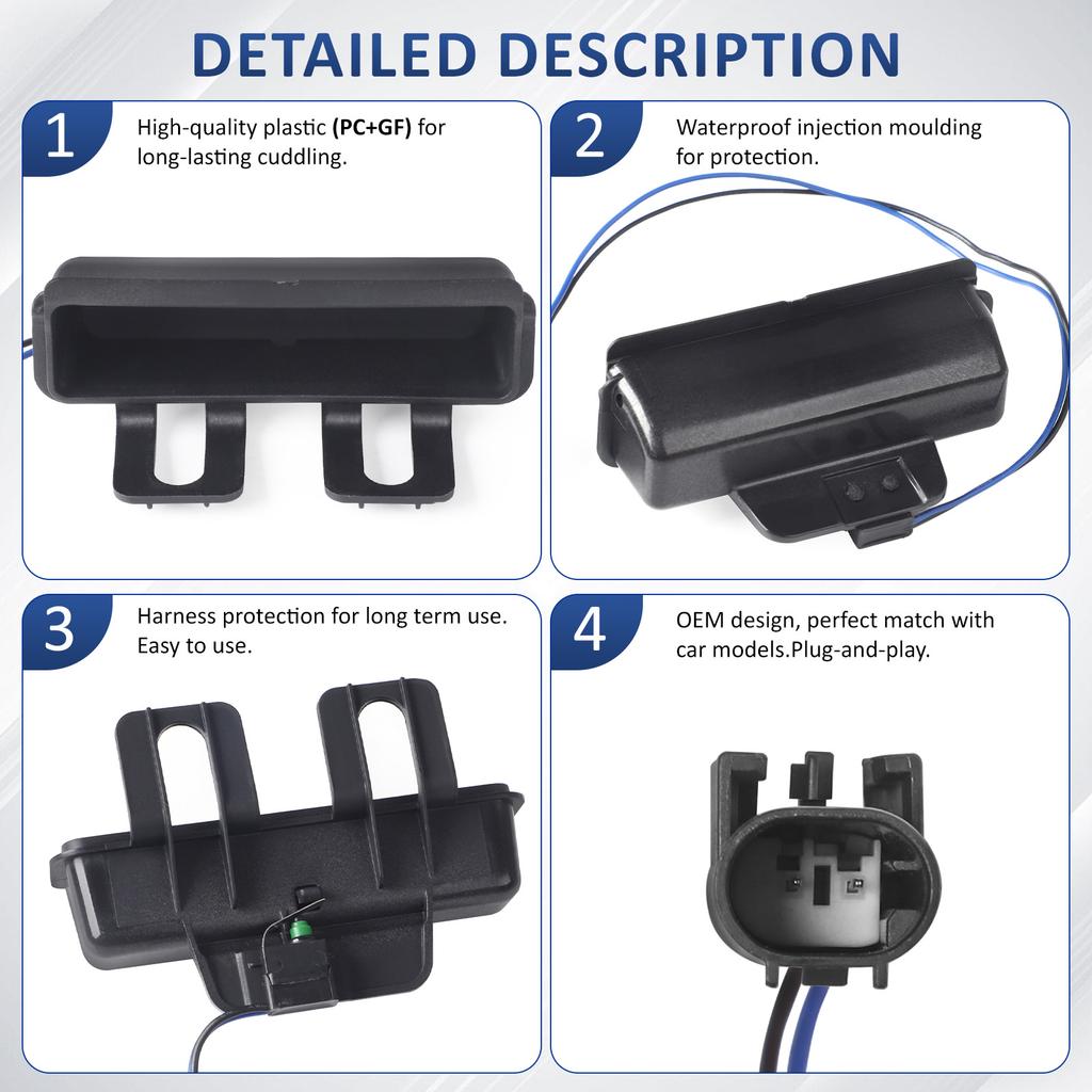 New Rear Trunk Tailgate Handle Release Switch For Mercedes Benz Smart Fortwo 451 1.0L 2008-2014 2015 A4517470187 Car Accessories