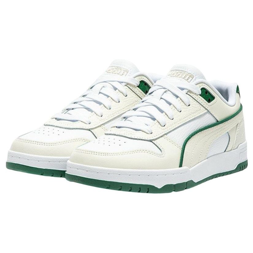 Puma Rbd Game Low Leather Versatile Comfortable Breathable Durable Low-Top Sneakers Unisex Sneakers White Green 386373-11
