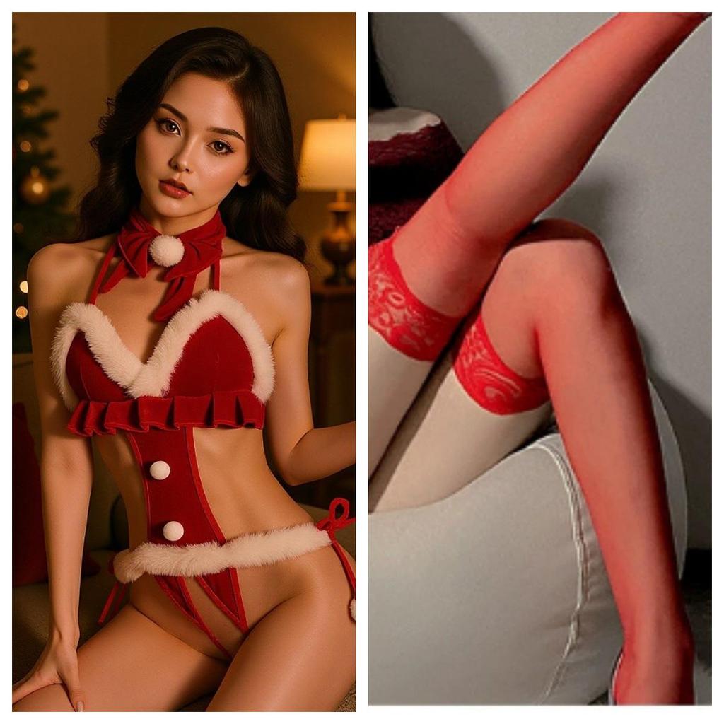 Night Orchid Sexy Christmas Bodycon Lingerie - One-Piece Hot Girl Outfit