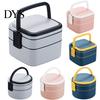 Lunch Box Leak-proof Sealed Double Layer Large Bento Capacity Outdoor Boxes for School