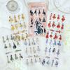 6 pcs Modern cute cartoon waterproof PET pocket sticker Creative stickers children's cute pocket sticker Scrapbooking Material