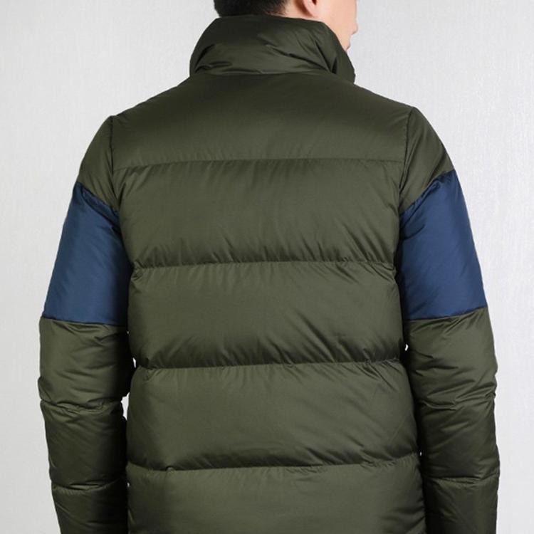 Adidas Neo Color Block Letter Puffer Jacket Winter Men Outerwear Green EI4383