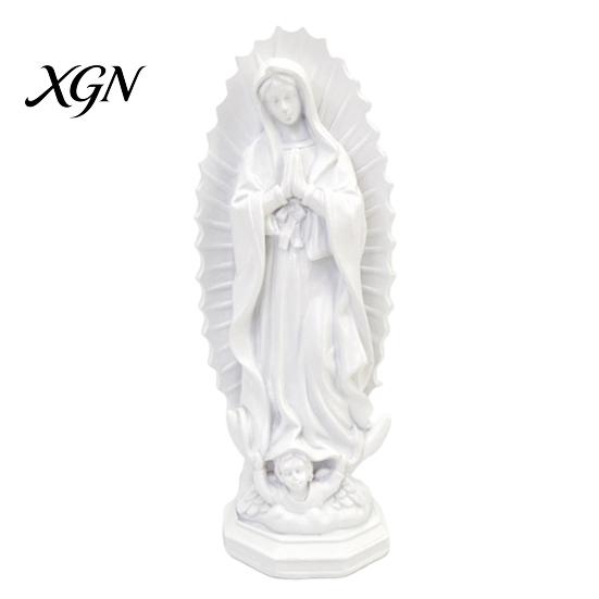 Handmade Retro Figurine Our Lady of Guadalupe Religious Statue, Virgin Mary Figurine, Resin Sculpture, Collectable Character Inspirational Art