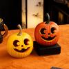 Halloween Dining Table Decor Pumpkin Figurine Spooky Resin Curved Sculpture Autumn Farmhouse Long-lasting Decoration for Front Porch Mantel Home Desk