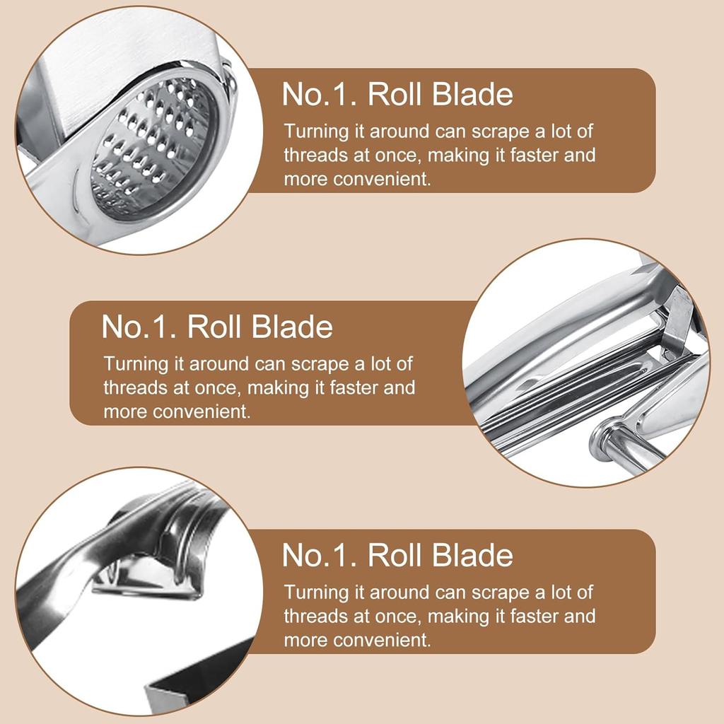 Edelstahl Käsereibe Handheld Manuell Rotierend Butterhobel Multifunktional Früchte Käse Hobelwerkzeuge Küchenhelfer