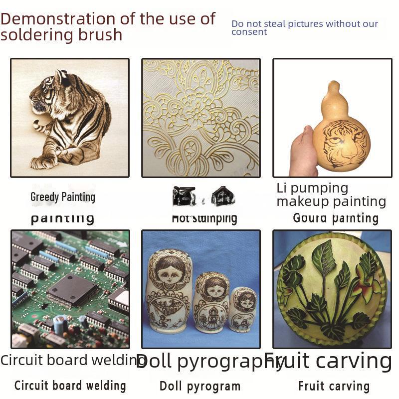 71-Piece Pyrography and Soldering Iron Set: Engraving, Heat Transfer, Colored Pencils, Temperature Control