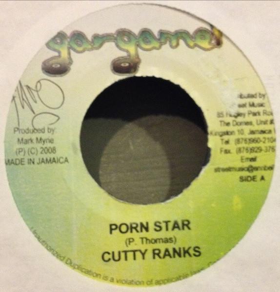 7inch Record CUTTY RANKS - Porn Star NONE Gargamel Music 2008 Jamaica Reggae, Ska & Dub Used