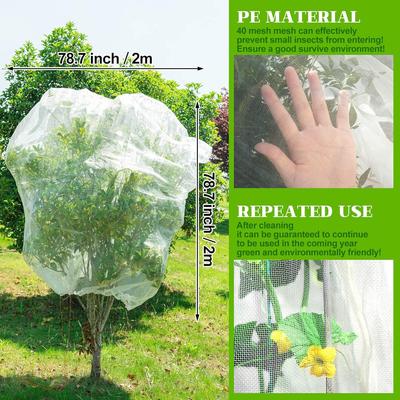 Cross-Border Thickened Insect-Proof Net Cover with Drawstring Zipper for Gardening Plants, Vegetables, and Fruit Trees
