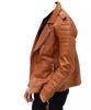 Handmade Lambskin Soft Men's Jacket Tan Brown Genuine Lambskin Real Leather Stylish