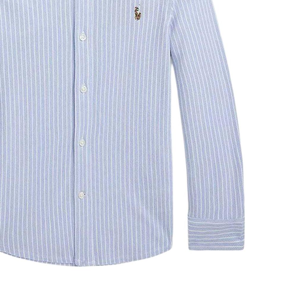 Polo Ralph Lauren Striped Long Sleeve Shirt Kids Shirts Light-Blue 322934187-001