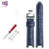 Senior COW LEATHER Watch Strap for GC Watches Band 22*13mm 20*11mm Notched Watchband Genuine Leather Blue Wristwatches Belt