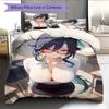 Anime Desenli Nevresim Yorgan Seti Yorgan Kılıfı Yastık Kılıfı Ev Dekorasyonu Doğum Günü Hediyesi (1 * yorgan kılıfı + 2 * yastık kılıfı, iç dolgusuz)