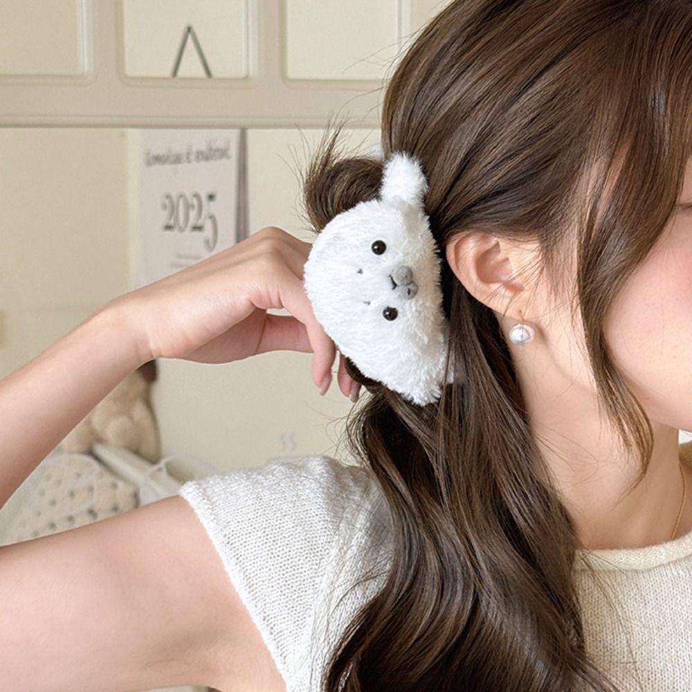 Animals Plush Hair Clip Cute Large Shark Clip Personalized Little Seal Hair Claw Female