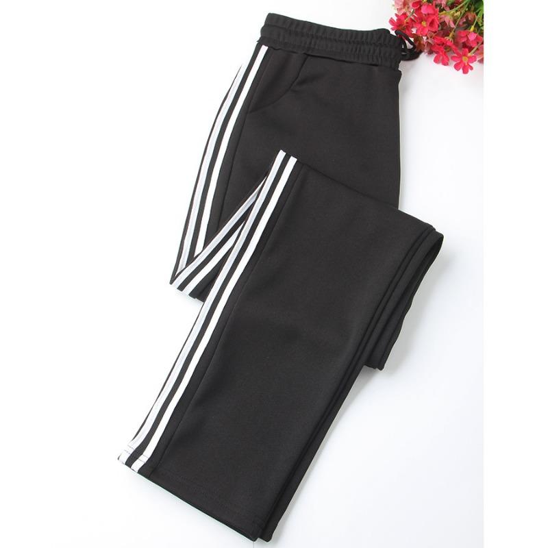 Side strip sports women's casual pants Zhengzhou women's pants drape mother pants new Tencel cotton middle-aged and thin