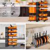 Detachable Foldable Multi-Layer Vertical Pot Cover Rack - Iron Art Countertop Storage Solution