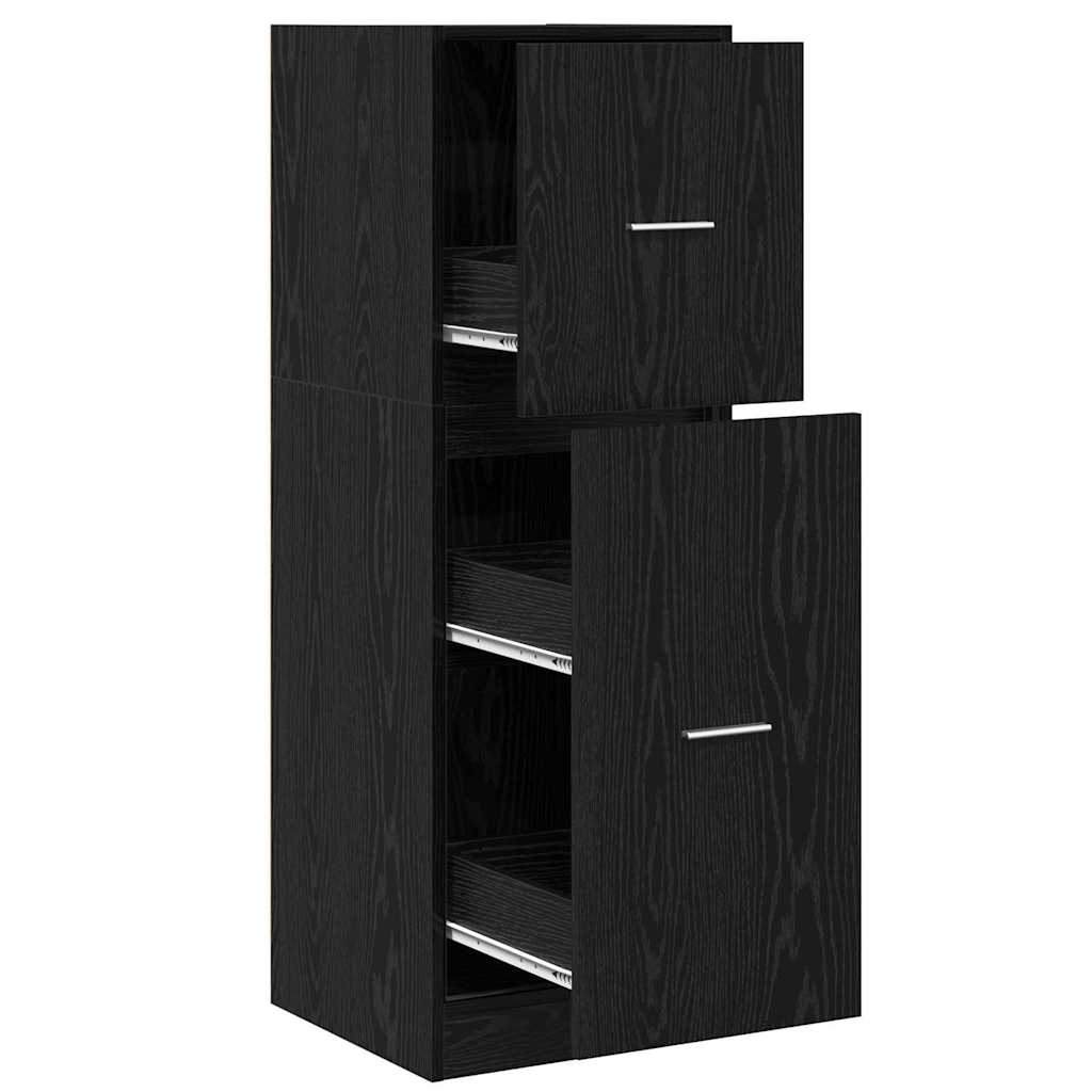 Pharmacy Cabinet Black Oak 40 x 41 x 118 cm Particleboard