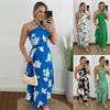 European and American 2025 Summer Ruffle Long Dress - Women's Flowing Holiday Beach Style