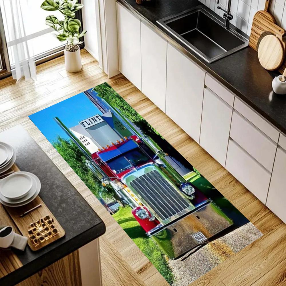 Kw Heavy Trucks Kitchen Mats Durable Bathroom Pads Comfortable Rugs Carpets For Kitchen Home Office Sink Laundry Room Bathroom Decor