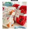 Universal Thickened Christmas Flannel Blanket Fluffy Throw Soft Air Condition Blanket Xmas Pattern Warm Nap Blankets Bedroom