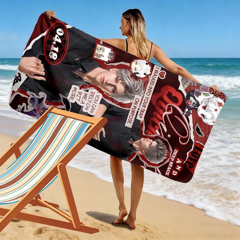 Love and Deepspace Sylus Print Beach Towel, Large Soft Quick Dry Towel for Beach Camping Swimming