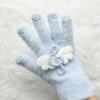 Mink Velvet Knitted Gloves Windproof Five Finger Gloves Fashion Plush Gloves