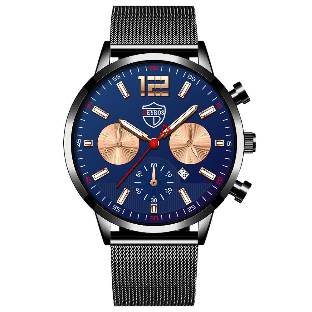 Stainless Steel Strap Luminous Calendar Men'S Watch Automatic Quartz Watch