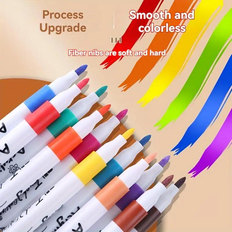 12/48PCS Acrylic Pigment Marker Pens – Non-Bleeding, Multi-Surface Use for Rock Painting, Wood, Canvas, Plastic, Metal & Stone