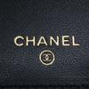 CHANEL AP3808 Matelassé Lambskin Pearl CC Logos Small Flap Wallet Tri-fold wallet (with Coin Pocket) Black/GDHardwareUsed