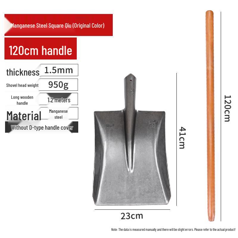 Large Manganese Steel Gardening Shovel for Digging, Planting Trees, Flowers, Vegetables – Thickened Iron for Agricultural Use