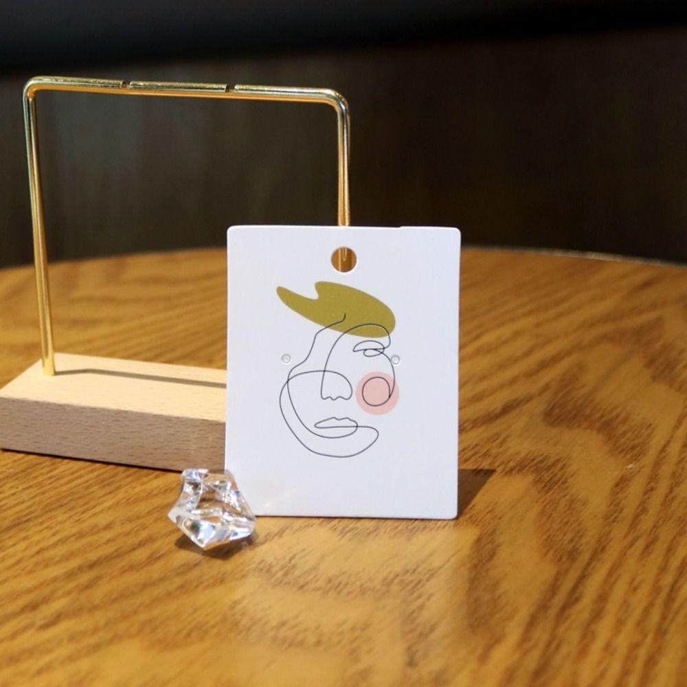 100PCS Line Face Pattern Earring Display Card Beauty Jewelry Cardboard Jewelry Packing