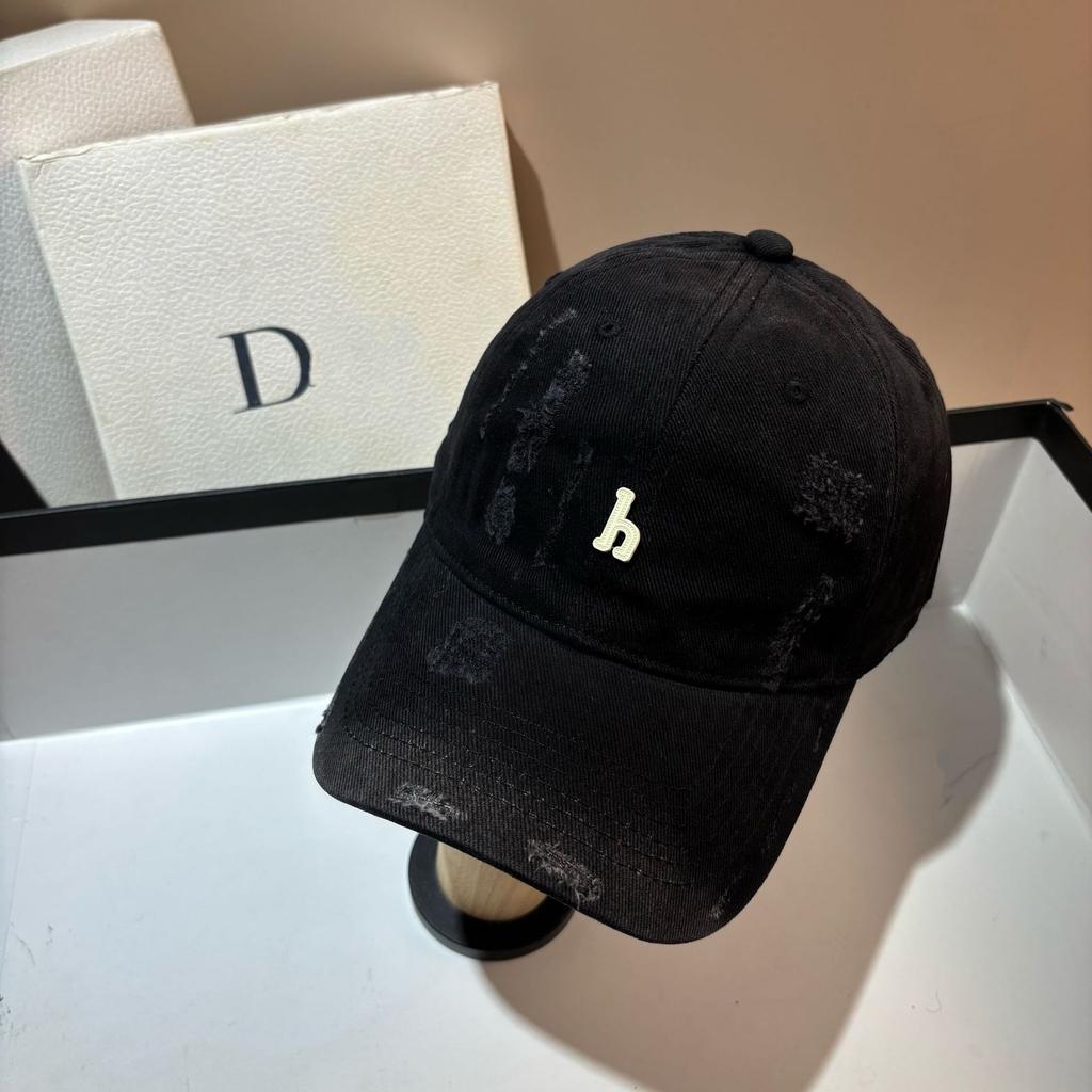 H standard fashion spray color baseball cap fashion personality hole washed cap outdoor casual riding hat