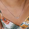 Exquisite Gold Filled  Moissanite Flower Pendant Necklace for Women Gift Cute Necklaces Certificate