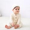Wool Knitted Baby Onesie with Fleece Lining - Winter Crawling Suit for 100-Day or First Birthday