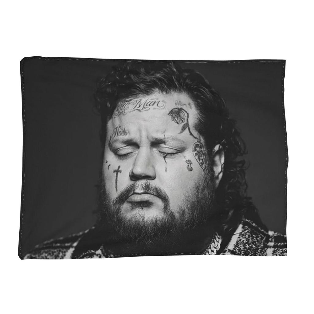 Jelly Roll Beautifully Broken Tour Rapper Blanket Soft Flannel Throw Blanket Plush for Bed Living room Picnic Travel Couch