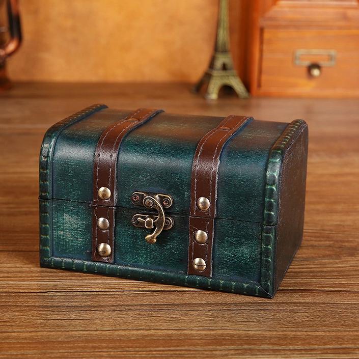 Vintage Wooden Jewelry Box For Necklaces Earrings And Accessories Personalized Storage Gift Box Decorative Packaging Box