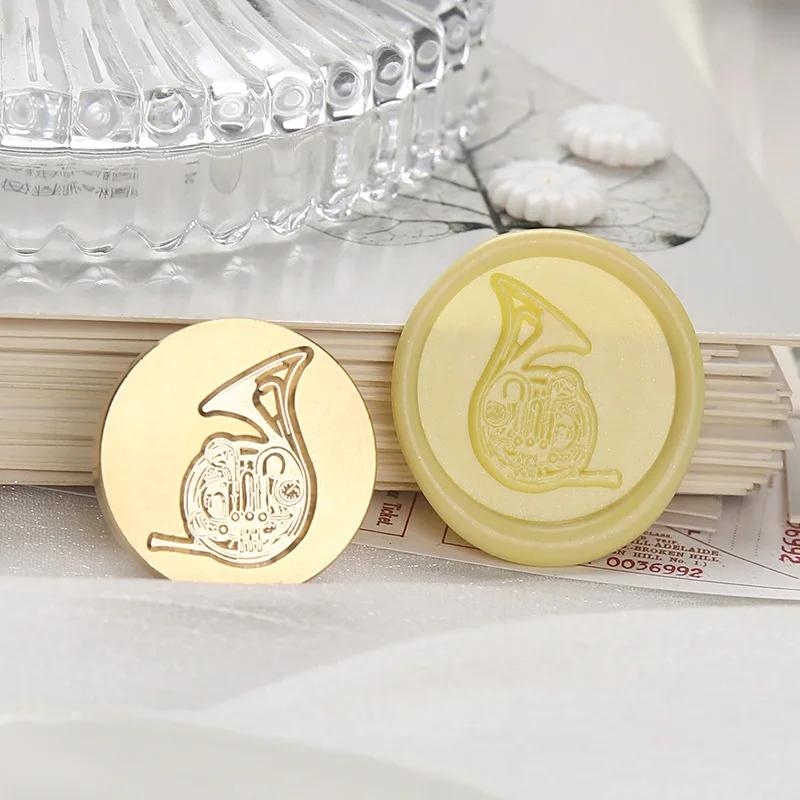 Wax Seal Stamp Retro Musical Instruments Art Vocal Pattern Stamp Replace Head DIY Scrapbooking Vintage Wedding Invitation Cards