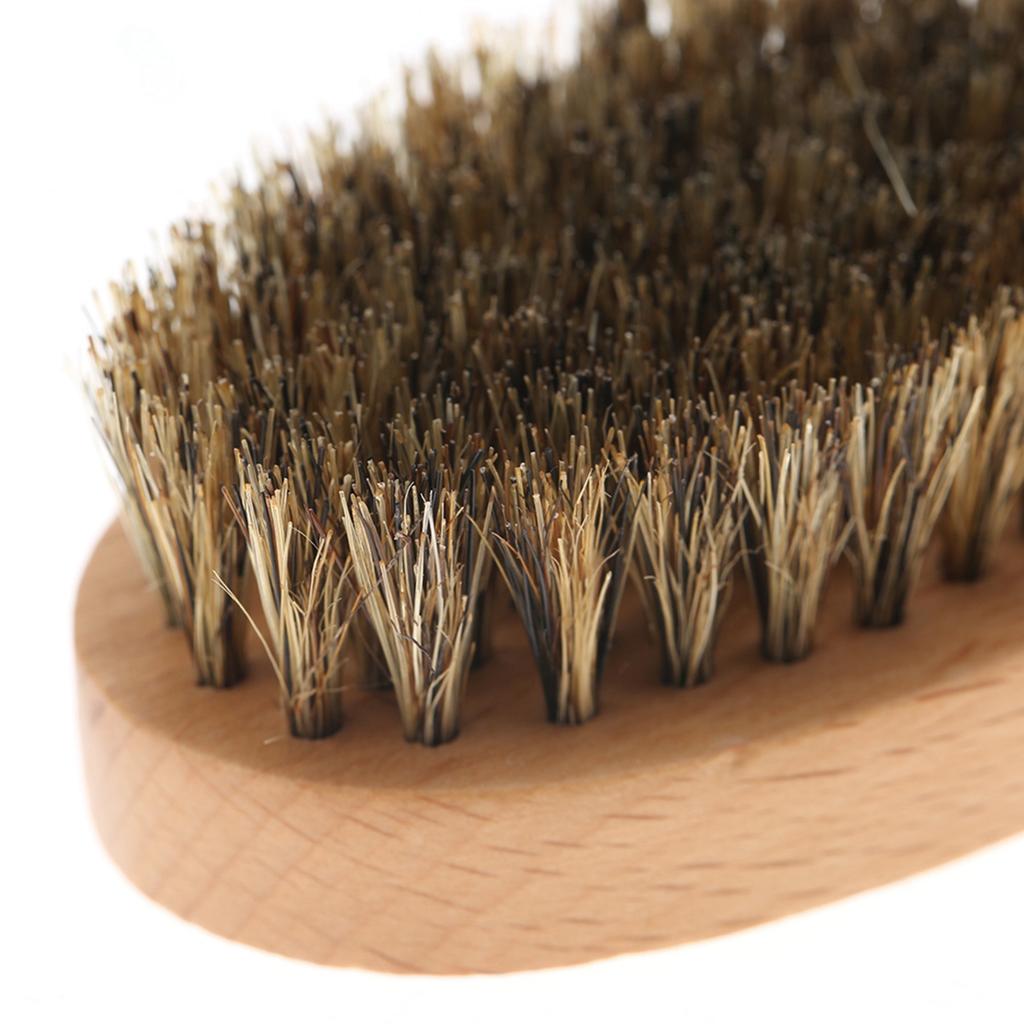 Men Brd Shaving   Brush Oval Brd Hair Clning Brush Mustache Portable   Comfortable Travel Home Use Wooden Handle