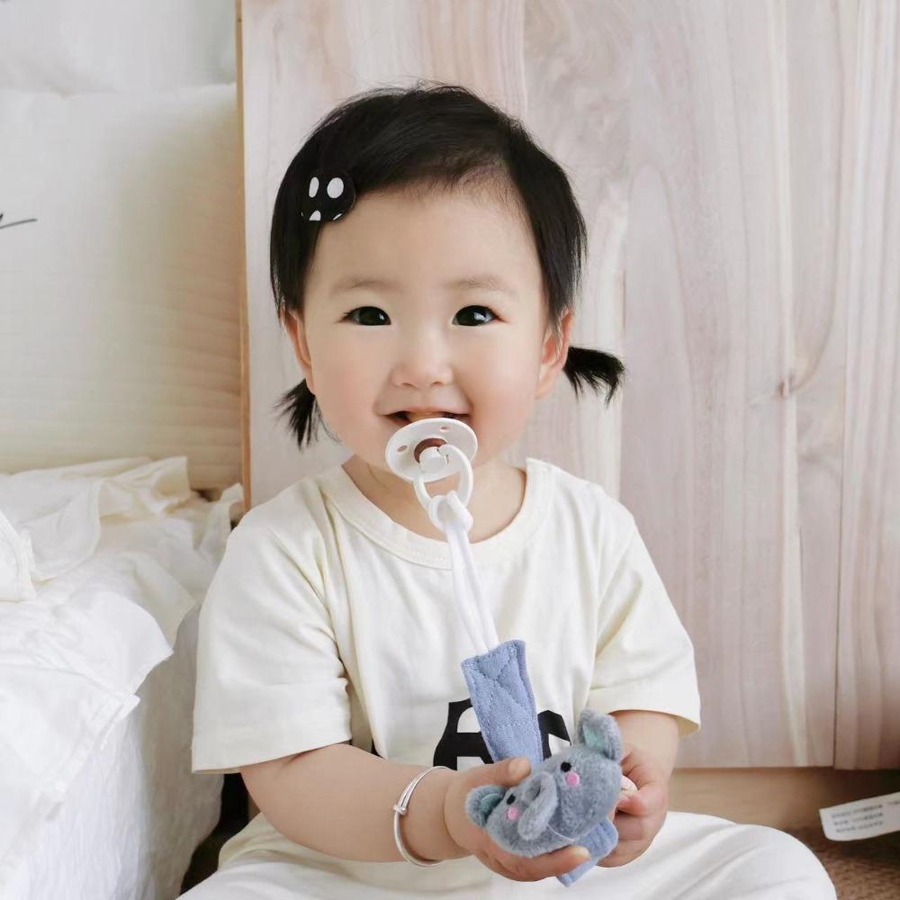 Anti-lost Soother Holder Animals Doll Nipple Holder Clips Kawaii Baby Cloth Pacifier Chain  Baby