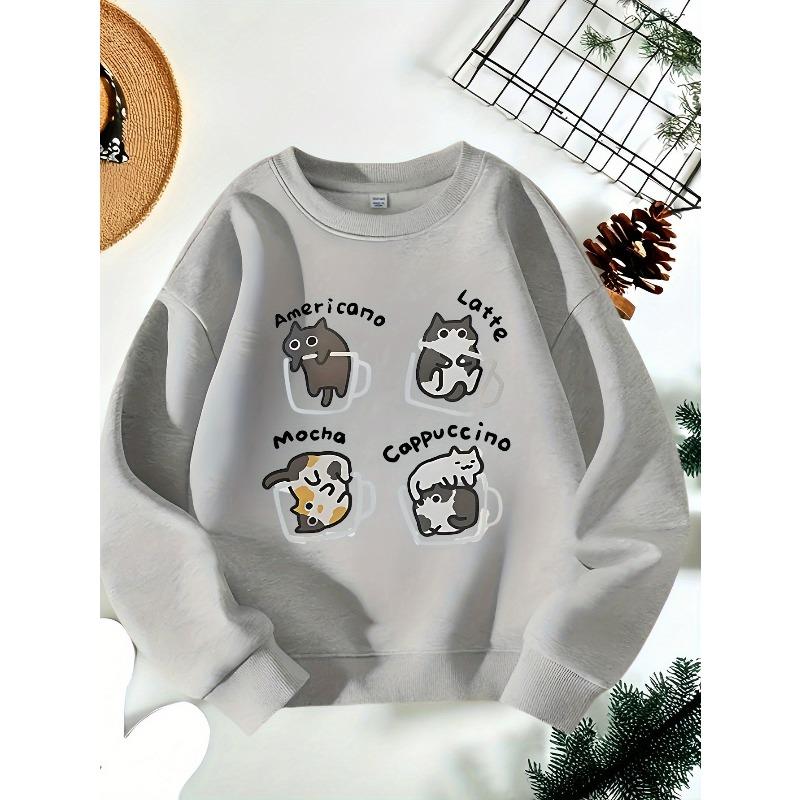 Fashion Girl Round Neck Sweatshirt