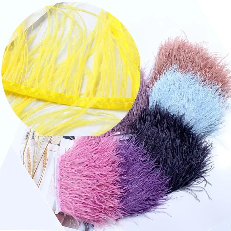 Feather5m Ostrich Hair Fringe Feather Trims Stage Costume Accessories Manufacturers