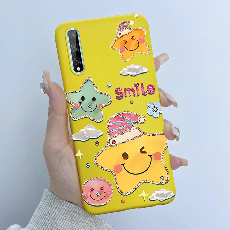 For Huawei Y8p Phone Case Flower Girl Design Soft Silicone TPU Back Housing for Huawei P Smart S Y 8p HuaweiY8p AQM-LX1 Covers