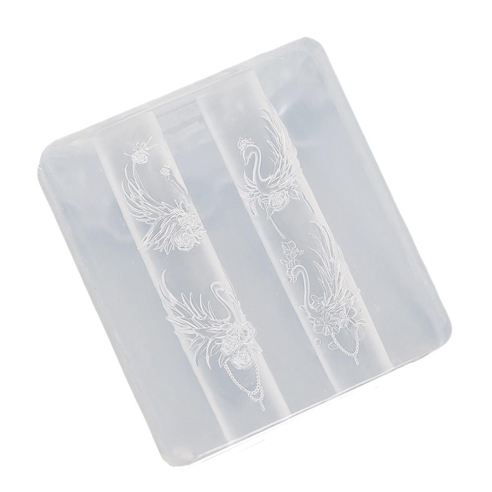 

Изысканные шаблоны для нейл-арта, формы, сердце, юбка, кружево, инструменты для DIY-дизайна, силиконовый трафарет, изготовление ногтей Type C