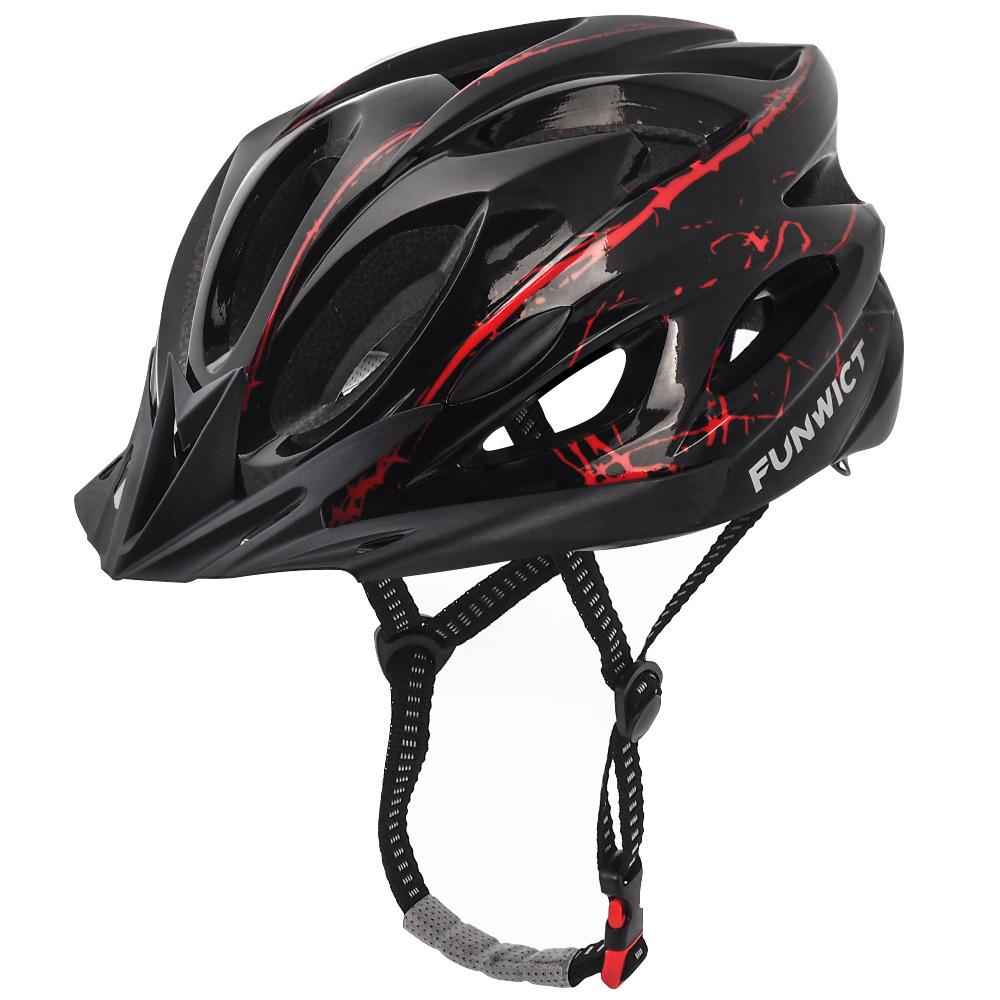 

Mountainous Bicycle Helmet Equipment+adult Cycling Protective Helmet+speed Skating Helmet With Tail Light Pulley