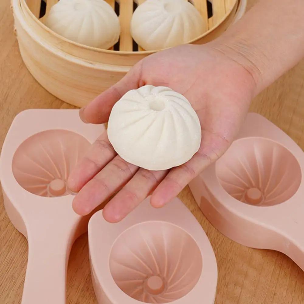 1/2PCS Home Kitchen Handmade Pastry Bun Making Mould Chinese Baozi Molds Handheld Baking And Pastry Steamed Stuffed Steamed Bread Mold