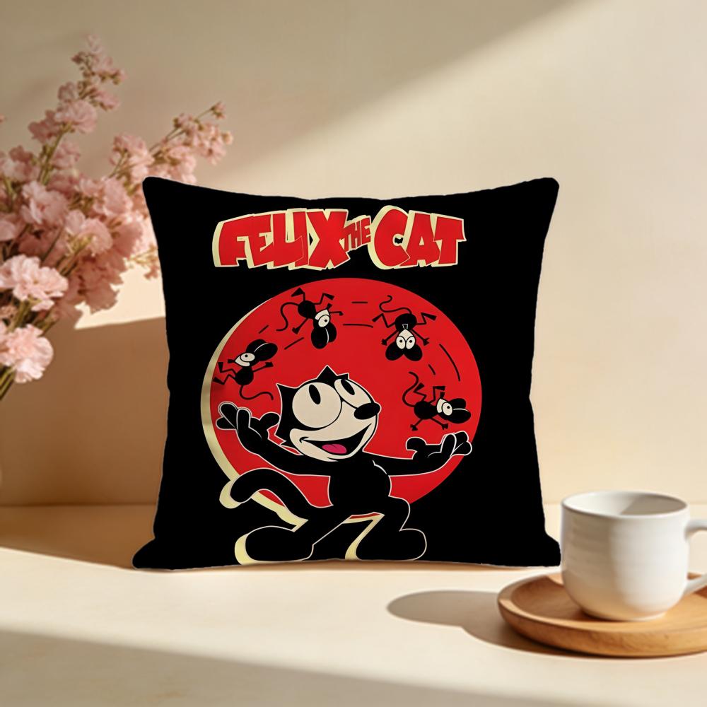 Trendy FFelix the Catiable Cushion Cover Stylish Washable Pillow Cover Ideal for Couch Bedroom Car Decoration