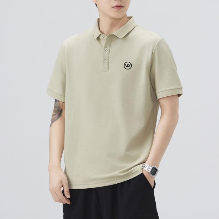 Summer Thin Three-dimensional Silicone Printed Short-sleeved POLO Shirt Men's T-shirt Top