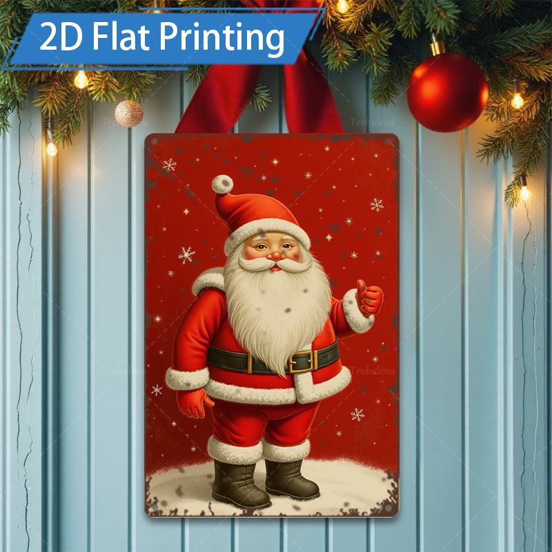 D FLAT pc Metal Sign Rustic Deer Christmas Metal Sign D Flat Print Decor 20x30cm（7.8x11.8inch）