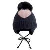 0-3Year Soft Baby Knitted Hat Solid Color Beanie Hats Windproof Winter Hat  Boys Girls