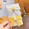 New 2Pcs Children's Bow Flower Hair Clips Korean Girls Side Bangs Hair Clips Sweet Girls Cute Headwear